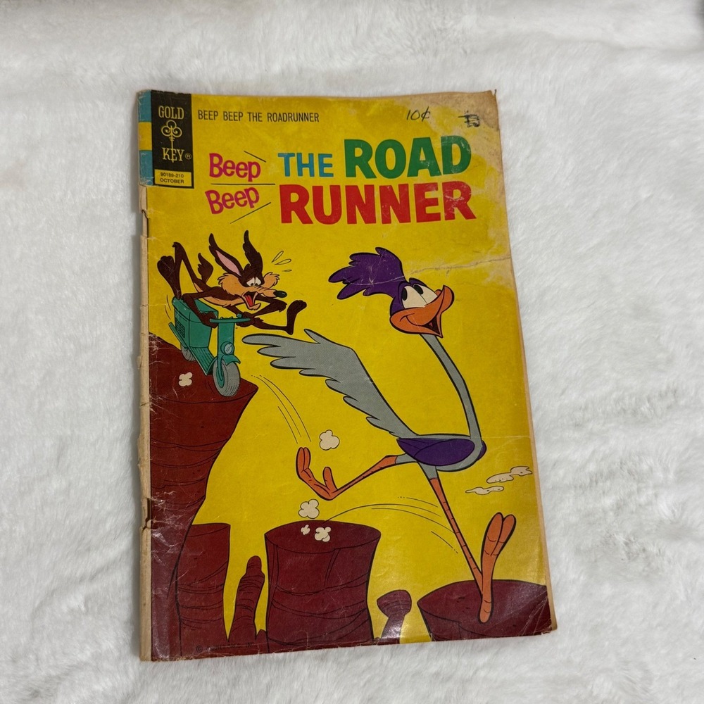Vintage Beep Beep Road Runner Gold Key Comic Oct 1972 90189-210 Bronze Age